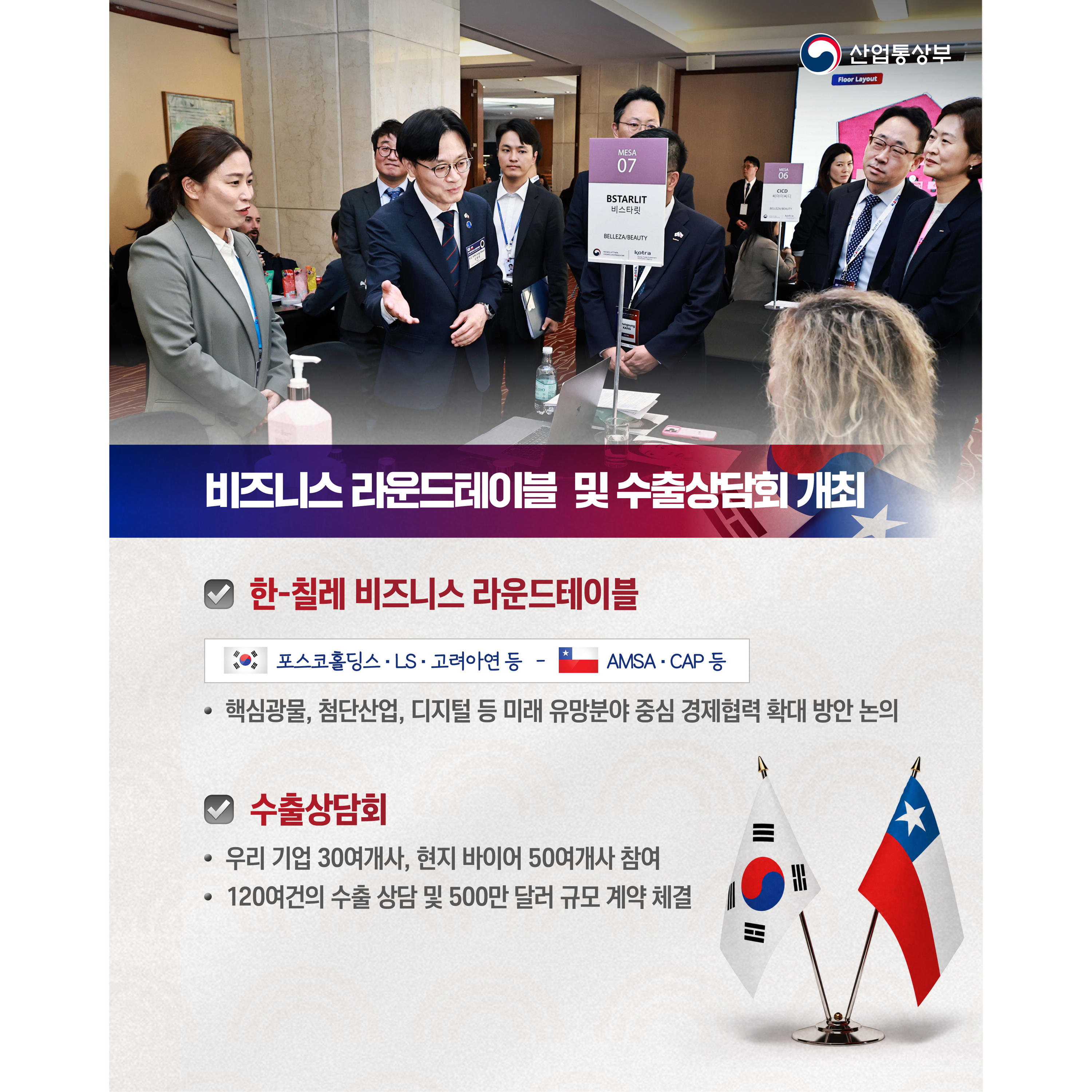 한국-칠레, 핵심광물‧투자‧방산 협력 확대!3