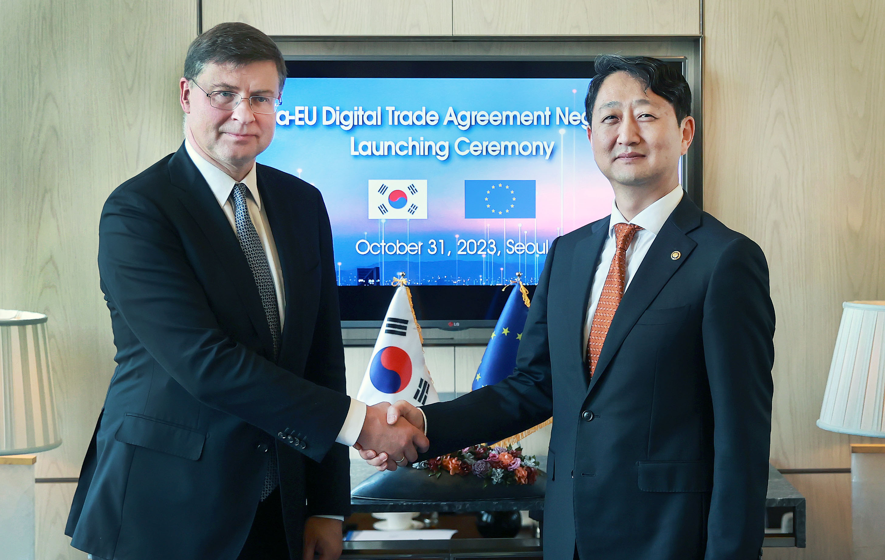 한-유럽연합(EU) 디지털 통상협정 협상 개시 선언식 1