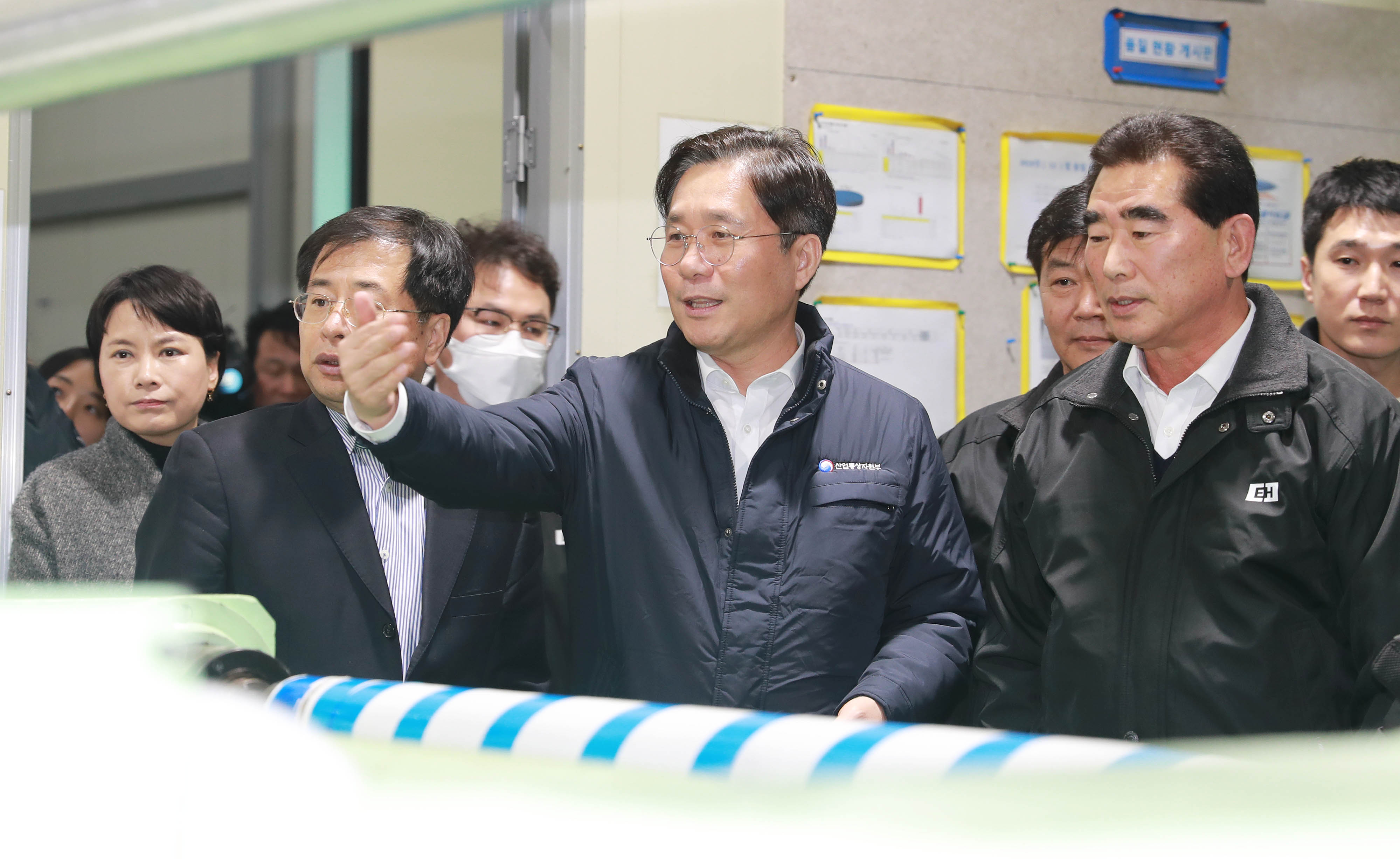 보건용 마스크 소재 부직포 원자재 생산기업 현장방문 2
