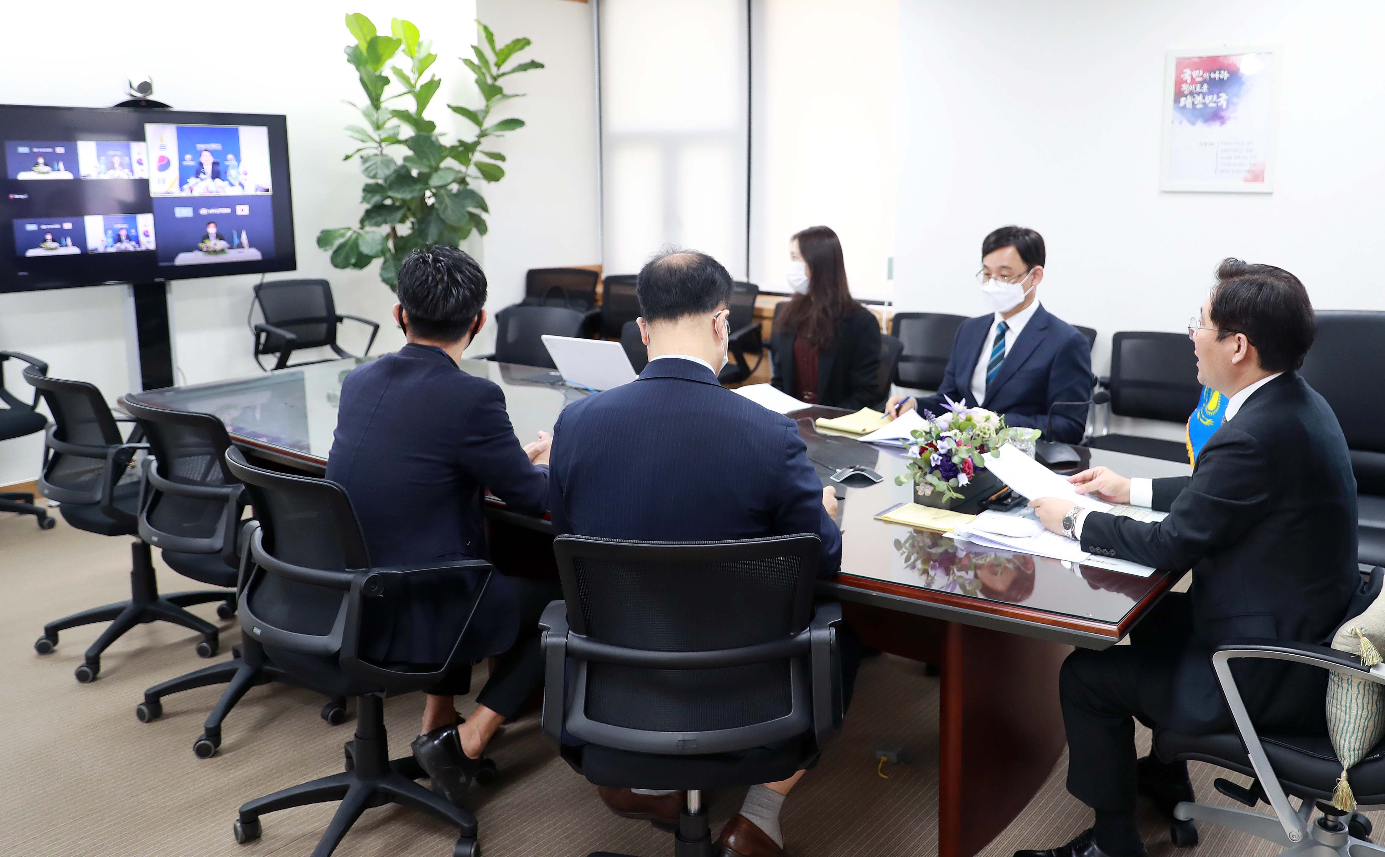 카자흐 알마티 현대자동차 조립공장 온라인 준공식 2