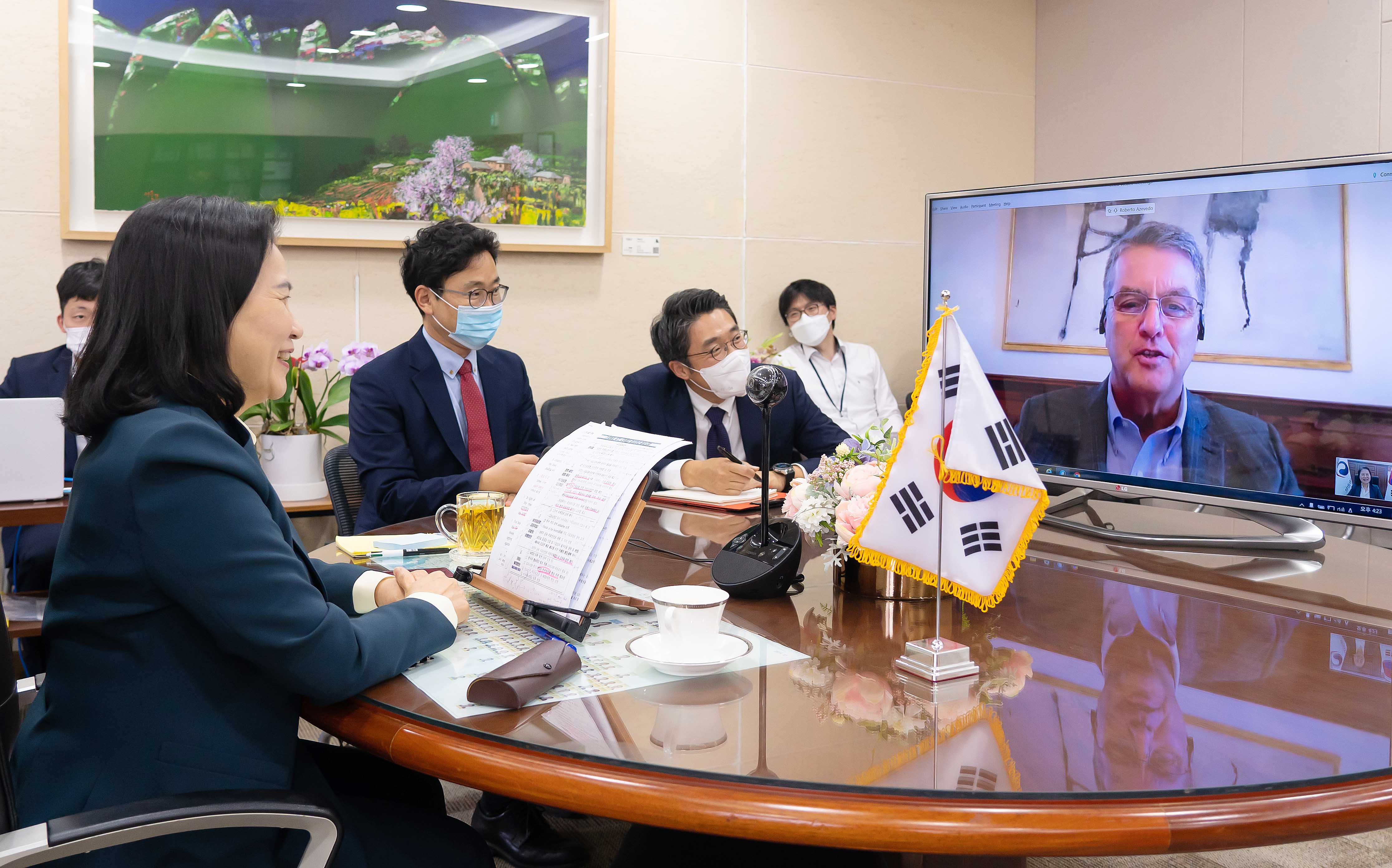 세계무역기구(WTO) 사무총장 화상회의 4