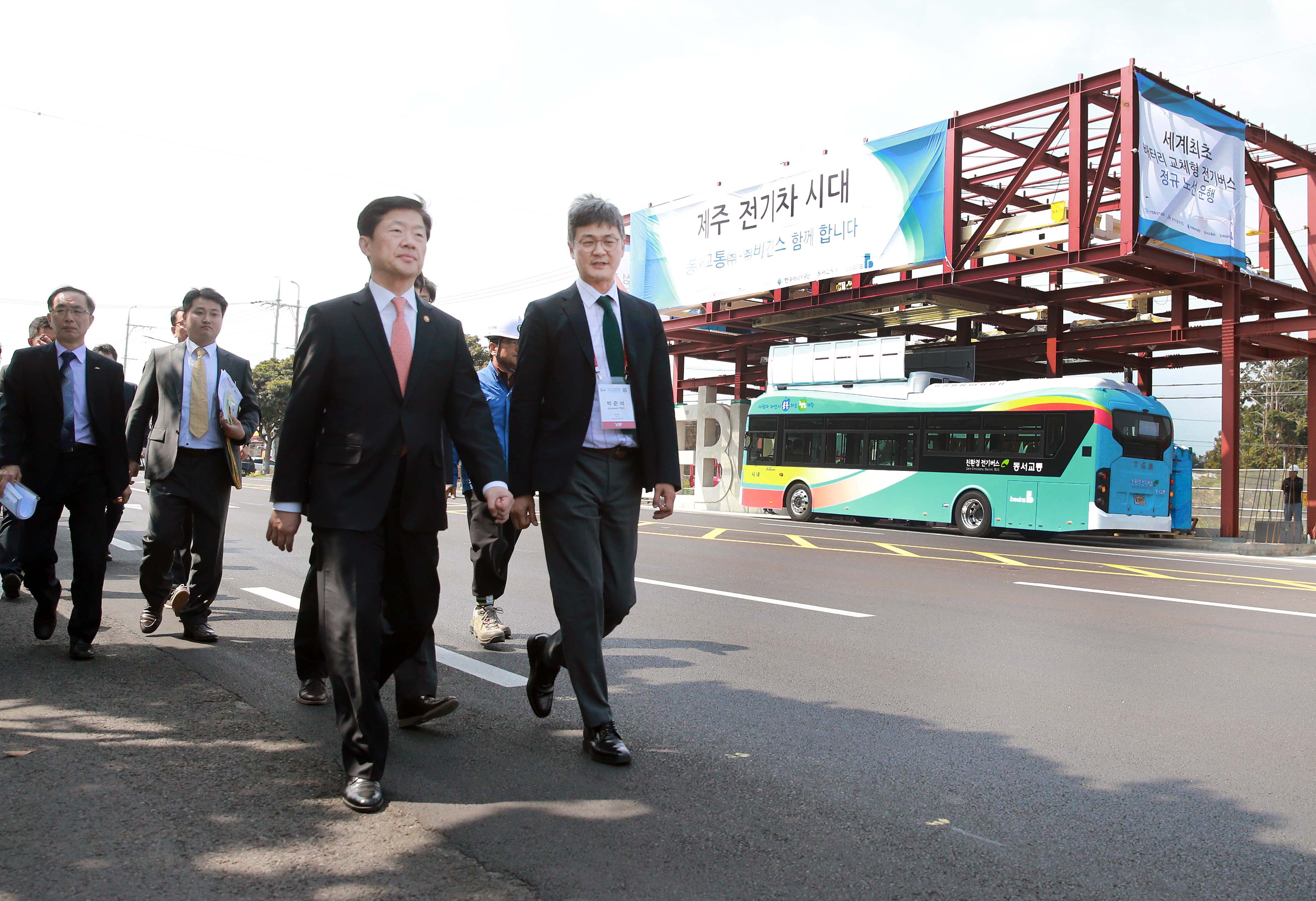 전기버스 배터리 교환시스템(BSS) 건설현장 방문 1
