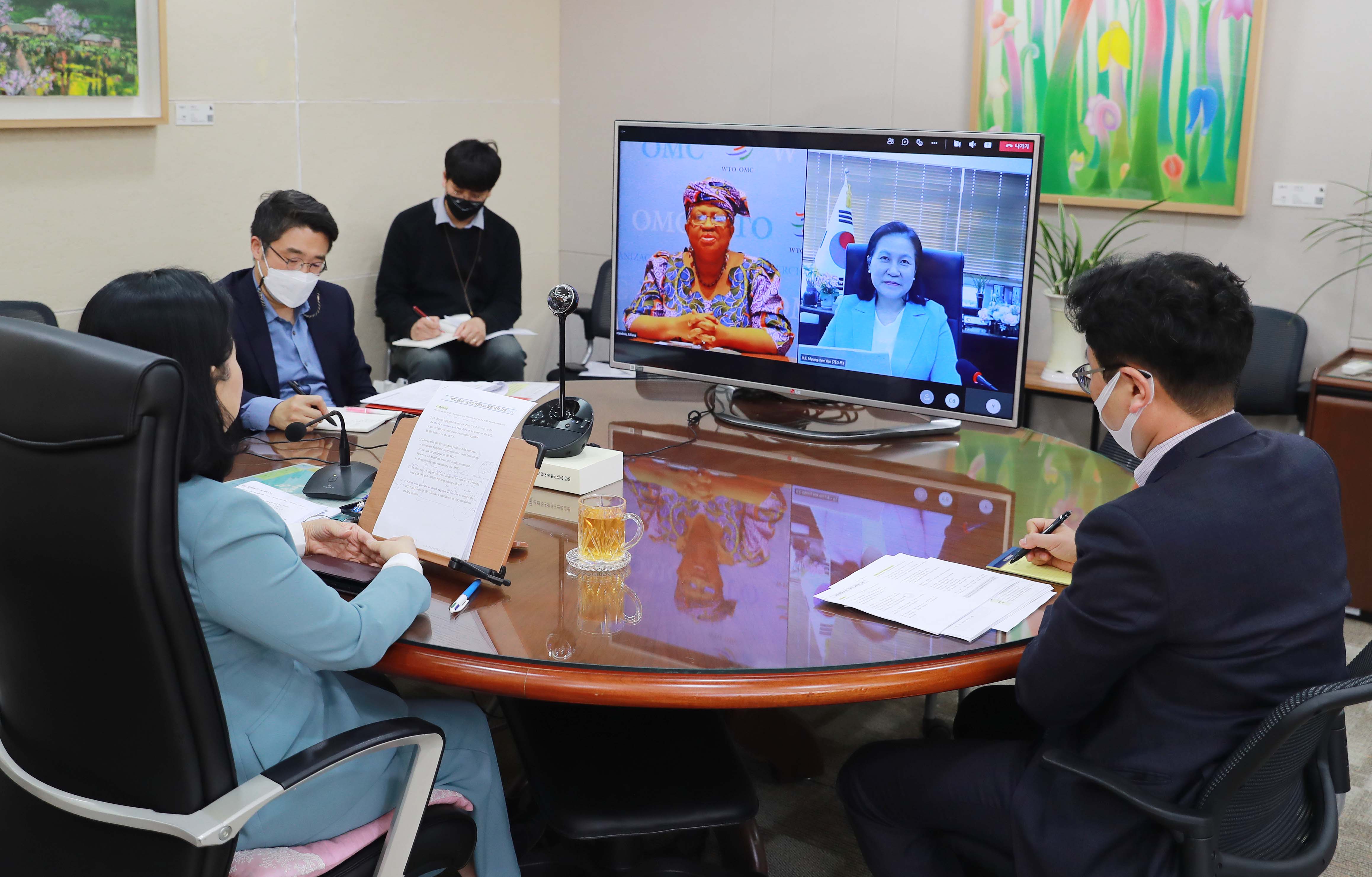 세계무역기구(WTO) 사무총장 화상면담 6
