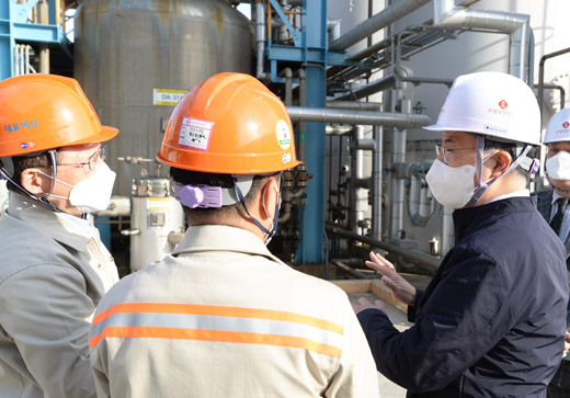 국내 최대 요소수 생산업체인 롯데정밀화학 현장방문 1