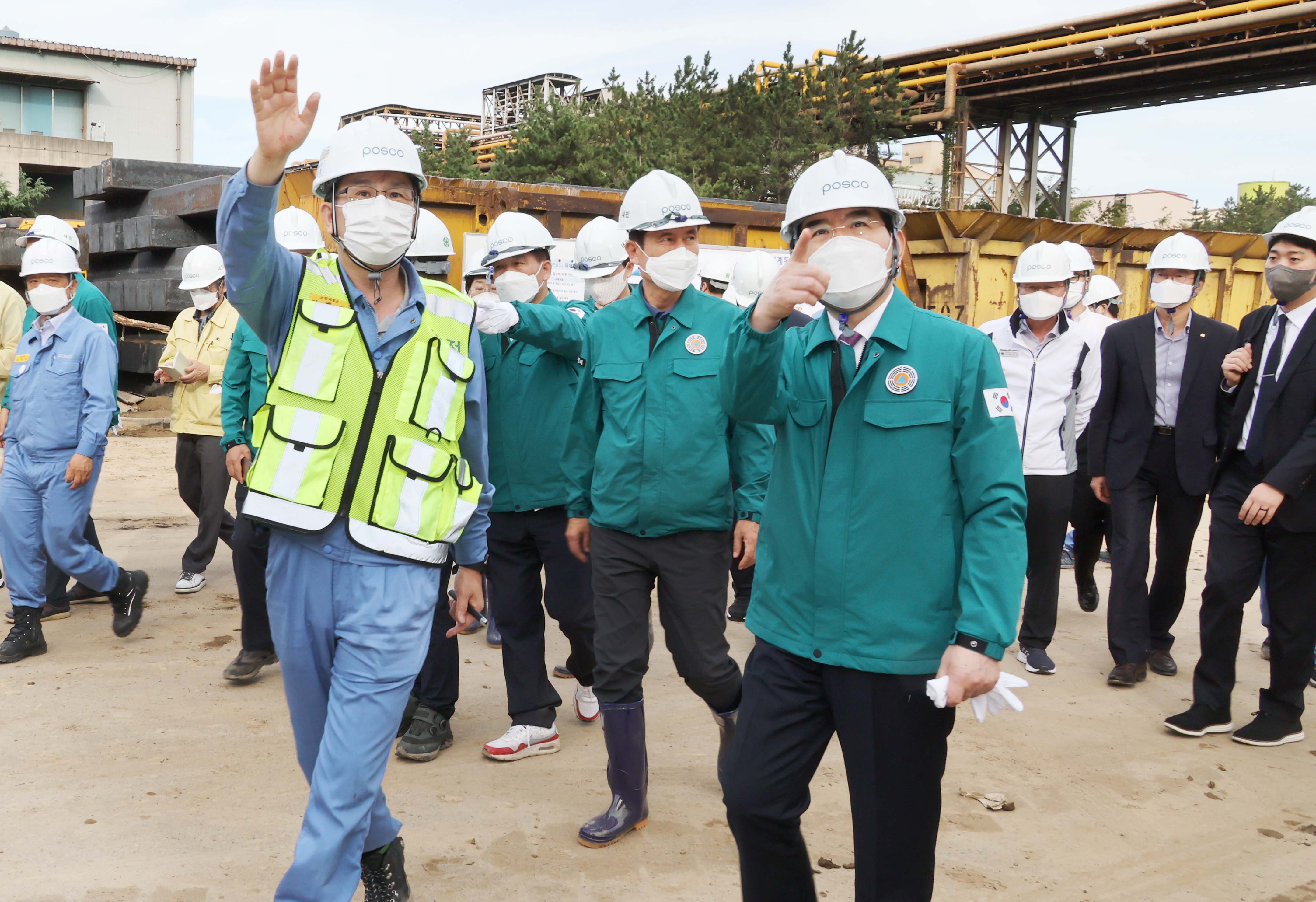 포스코 포항제철소 태풍피해 수해복구 현장 방문 2