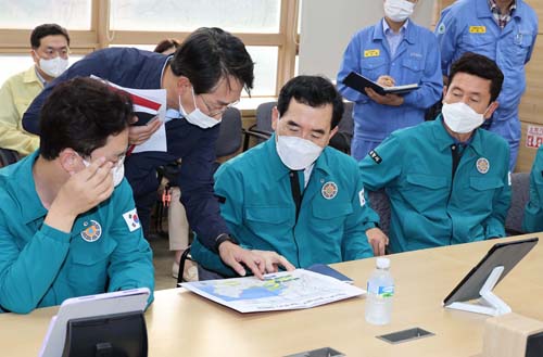 포스코 포항제철소 태풍피해 수해복구 현장 방문 1