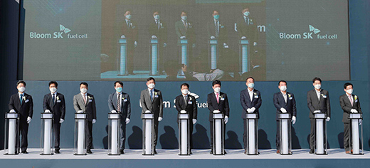 블룸SK퓨얼셀 제조공장 개관식 1